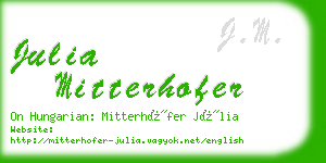 julia mitterhofer business card